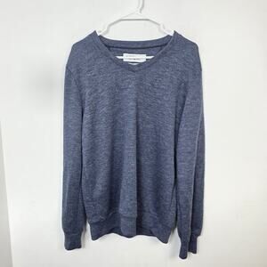 Mizzen + Main Blue Trim Fit Casual Classic Pullover Sweater Size Medium